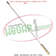 Bakes rosebud urethral sounds dilator with gold 6mm